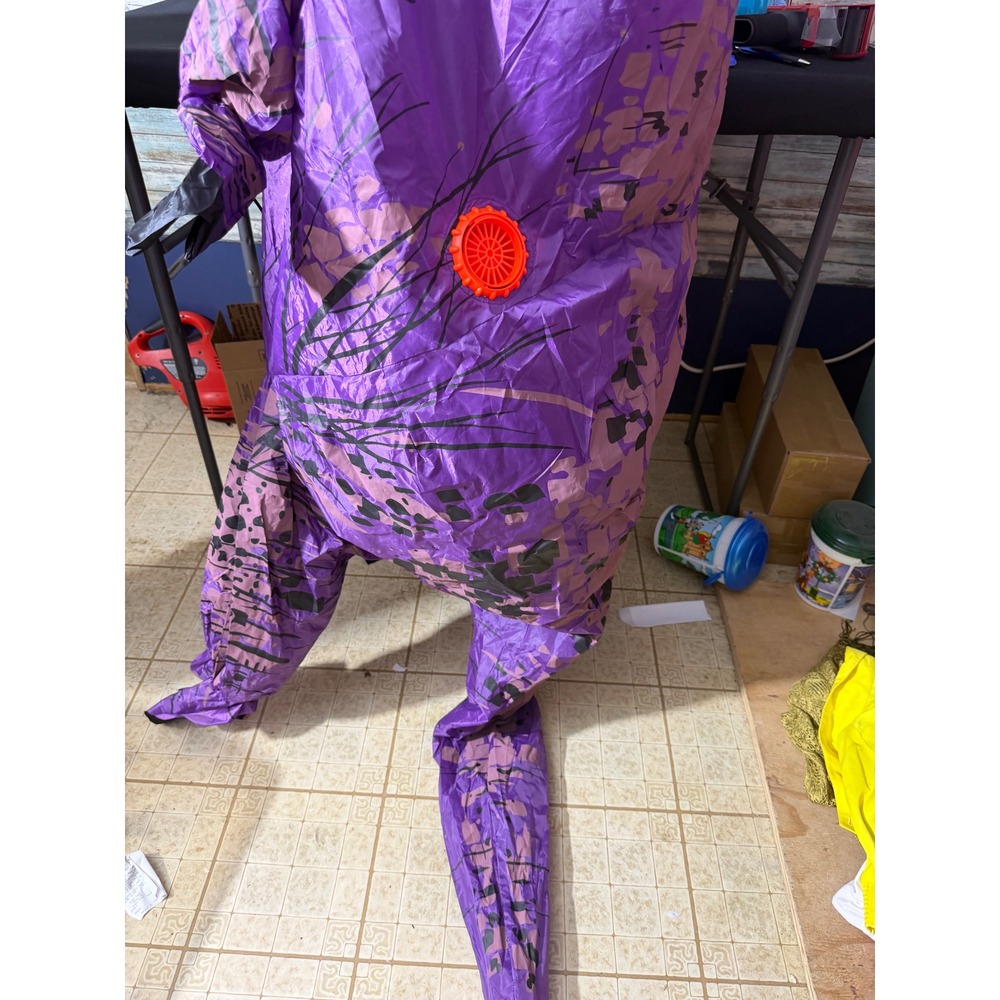 Unbranded Inflatable T-Rex Costume Adult Purple Excellent Blow Up Dinosaur Suit